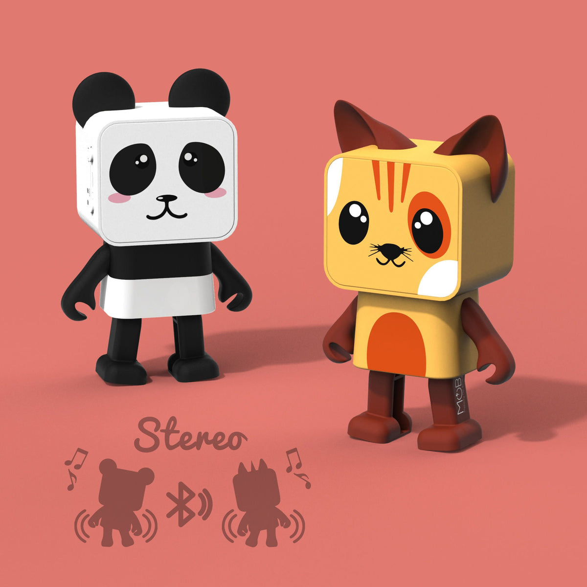 Dancing Animal Cat MOB, mode stéréo avec deux enceintes