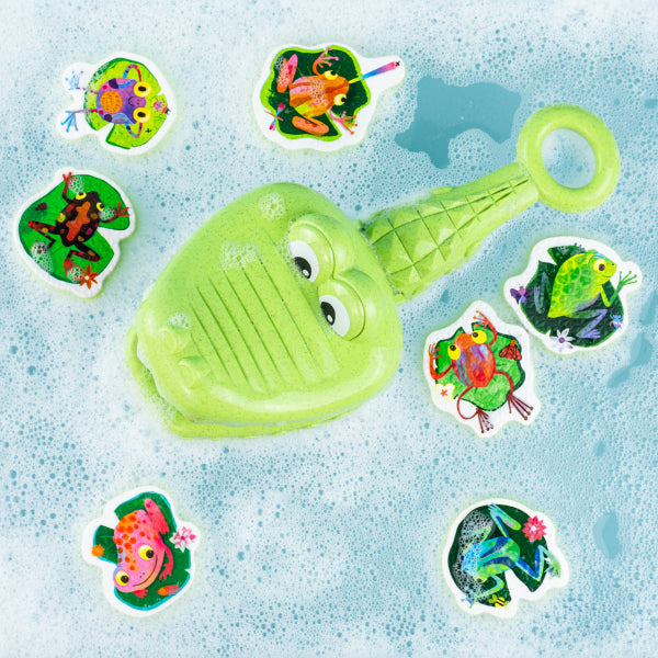 Croc Chasey Tiger Tribe, crocodile à gueule en filet pour attraper des grenouilles en mousse flottantes