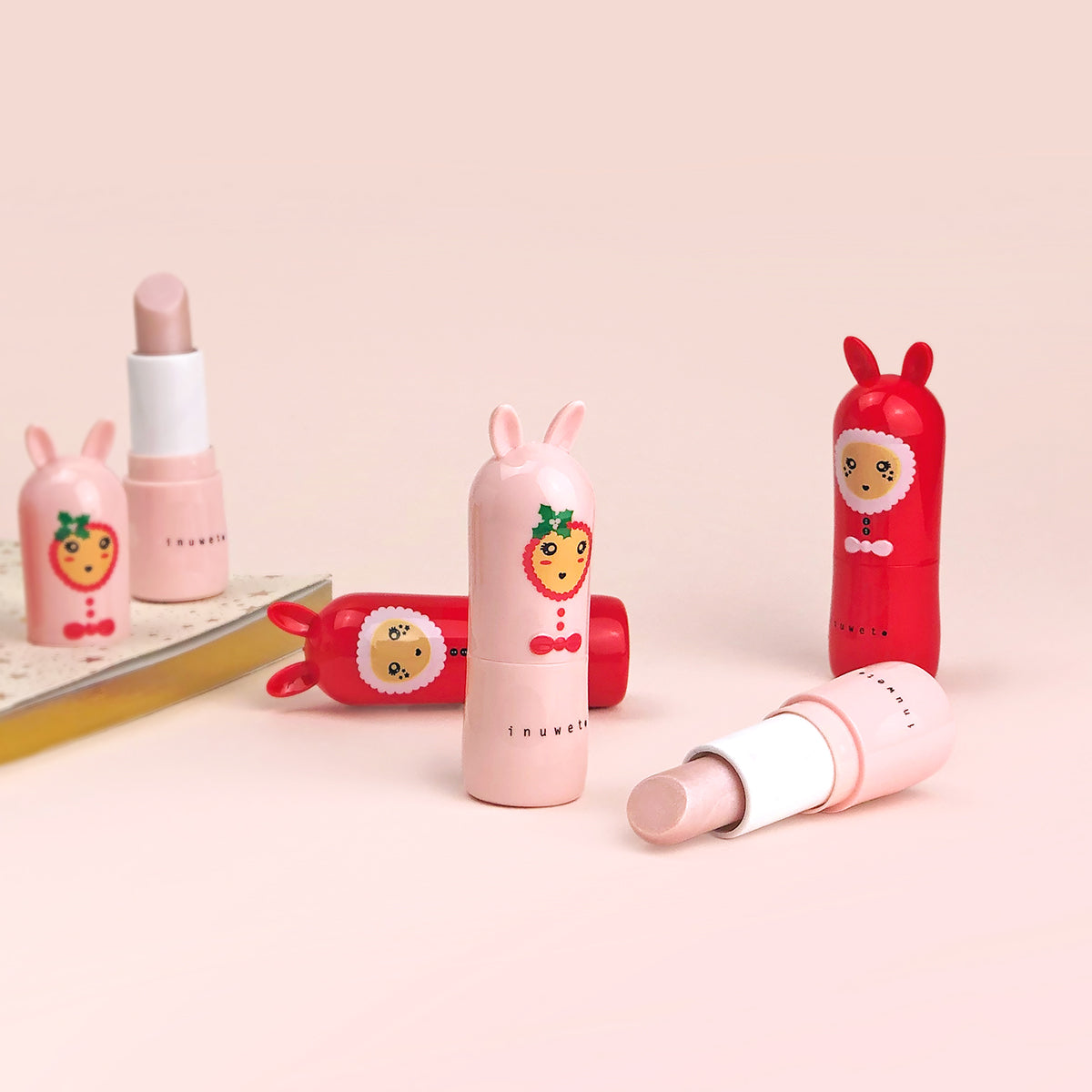 Baume à lèvres Inuwet Bunny Christmas mangue à offrir en petit cadeau de Noël