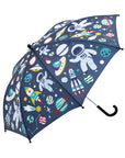 Parapluie enfant bleu marine à motifs espace Little L, astronautes, fusées et planètes, diamètre 82 cm