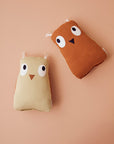 EDVIN rust owl plush toy