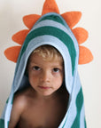 Cotton bath cape 75 x 75cm - Lagoon Dino