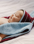 Cotton bath cape 75 x 75cm - Burgundy Rabbit