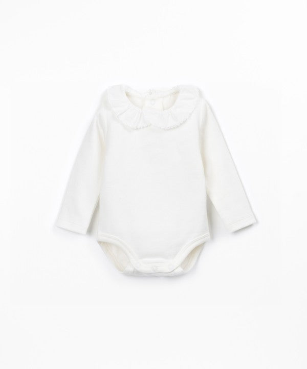Body Côtelé Scale Play Up, coloris blanc, body côtelé pour bébé