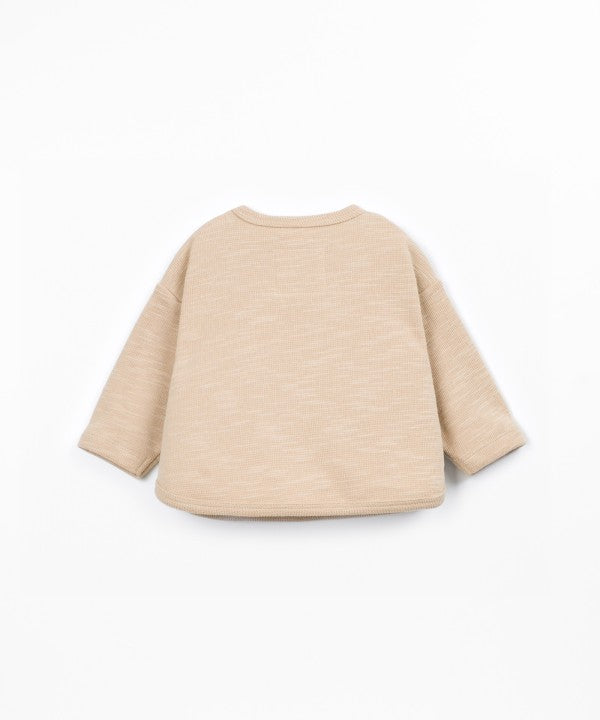 Pull Côtelé Flammé Skein Play Up en coton organique, lavable à 30°C