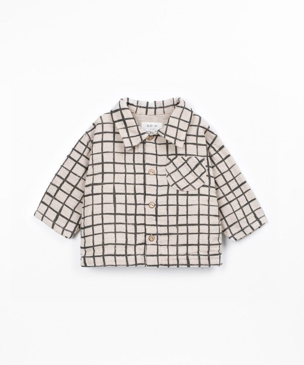 Chemise En Tissu Skein Play Up, coloris beige foncé, chemise en tissu pour bébé