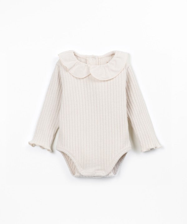 Body Côtelé Sketches Play Up, coloris beige, body côtelé pour bébé