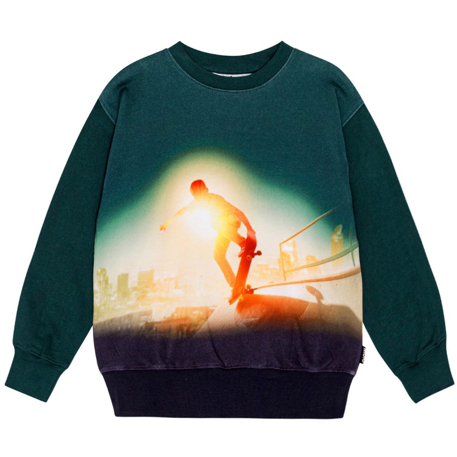 Sweat Shirt Mattis Green Sky Skate