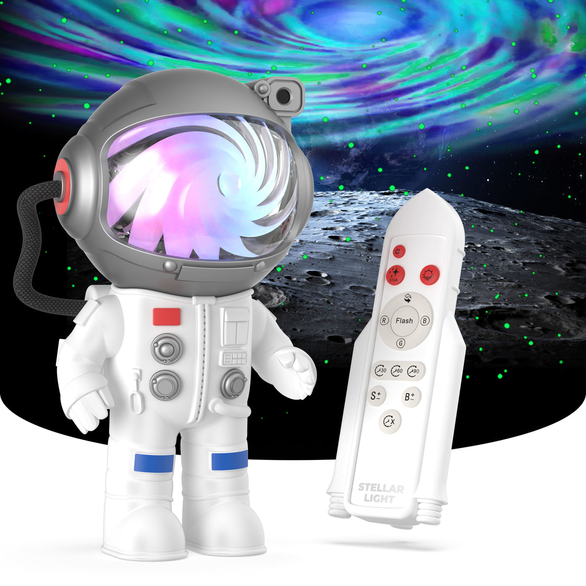 Projecteur Stellar Light MOB avec télécommande en forme de fusée