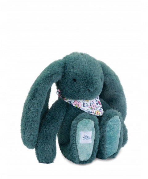 Peluche Lapin Fleurette eucalyptus 25 cm – idéal en cadeau de naissance