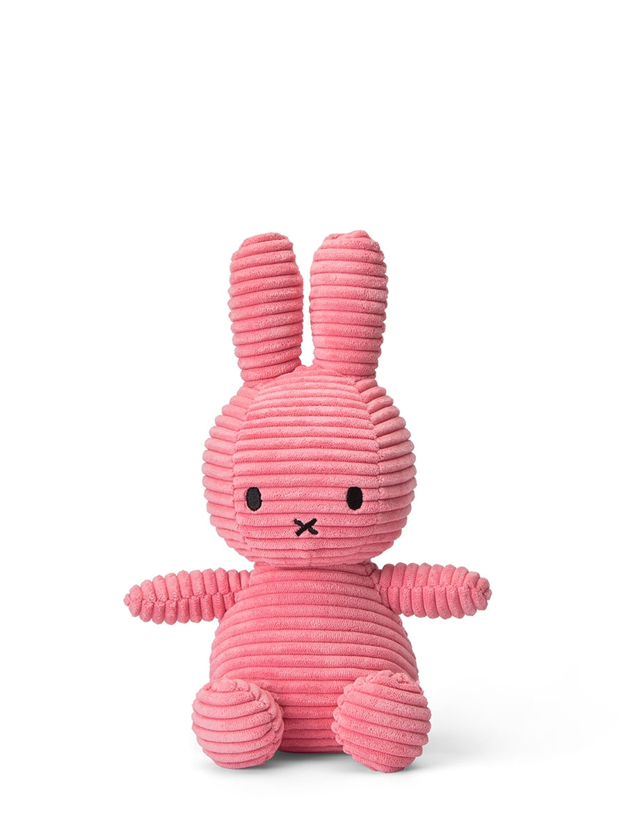 Peluche Miffy Bon Ton Toys velours cotele rose bubblegum 23 cm