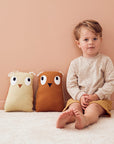 EDVIN rust owl plush toy