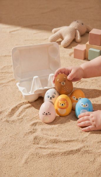Hochets œufs Little L, idée cadeau de naissance originale pour bébé