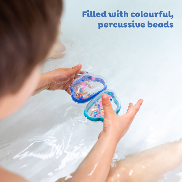 Bath Shakers Colourful Clouds, hochets en silicone et plastique étanches