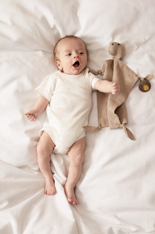 Doudou mouchoir Dino lin beige NEO