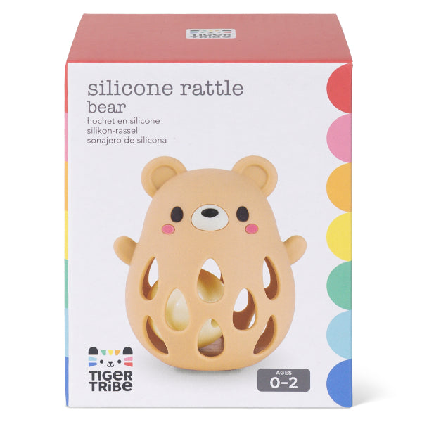Silicone Rattle Bear, hochet bébé en silicone Tiger Tribe