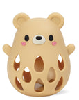 Silicone Rattle Bear, hochet ours avec trous pour les doigts dès la naissance