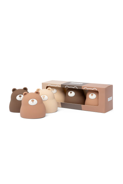 Trio d'oursons de bain Little L, idée cadeau de naissance à associer au Bath Bear On A Boat