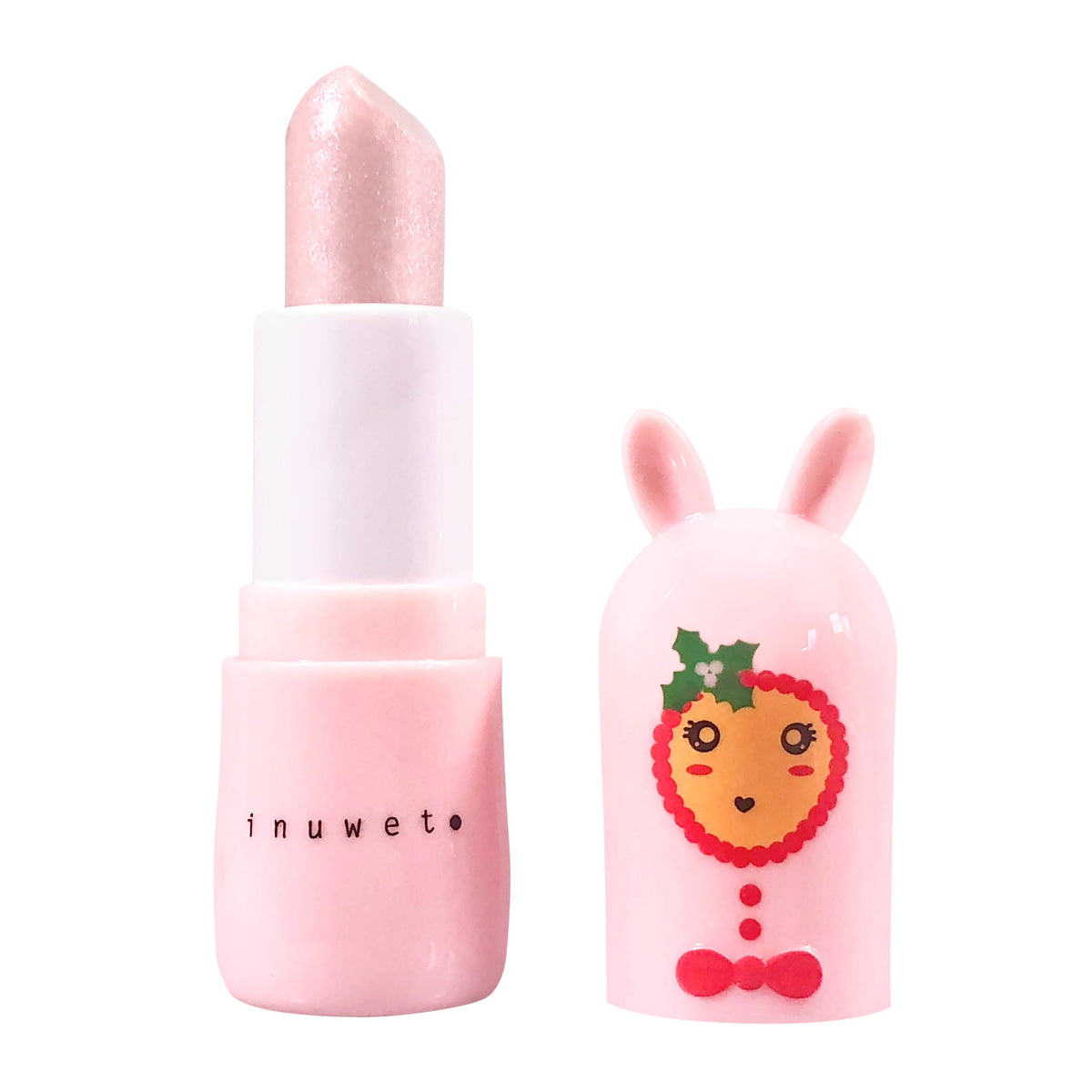 Baume à lèvres Bunny Christmas Inuwet au sucre d'orge, formule vegan fabriquée en France