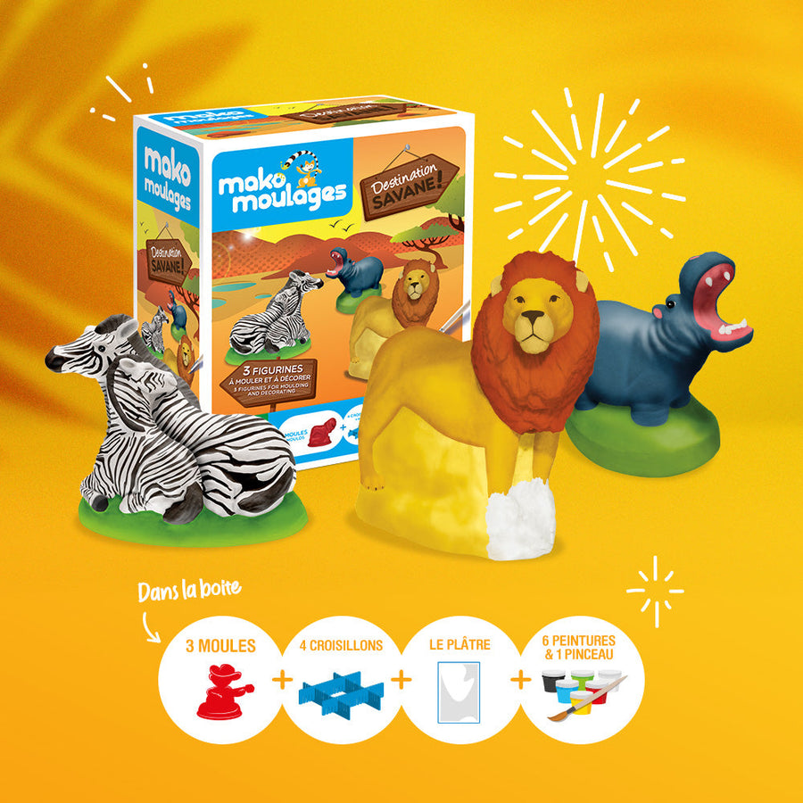 Mako moulages Destination savane (3 moules)