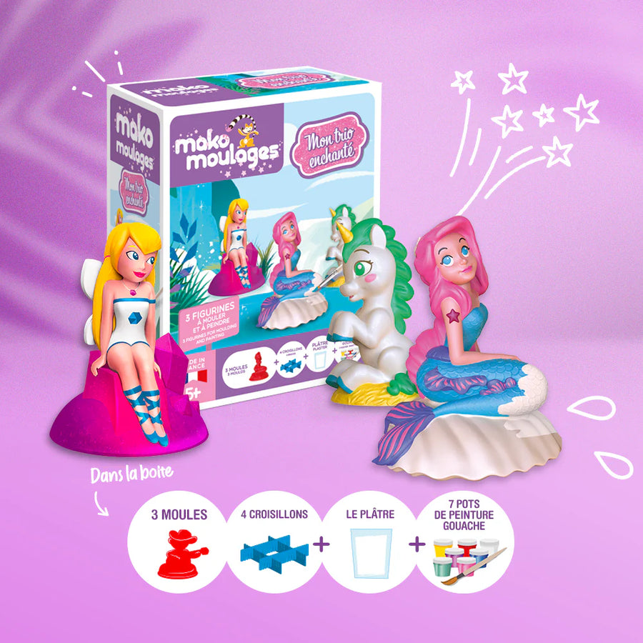 Mako moulages Mon trio enchanté (3 moules)