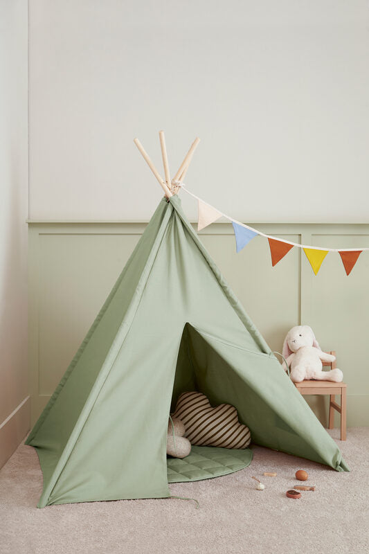Light green teepee tent