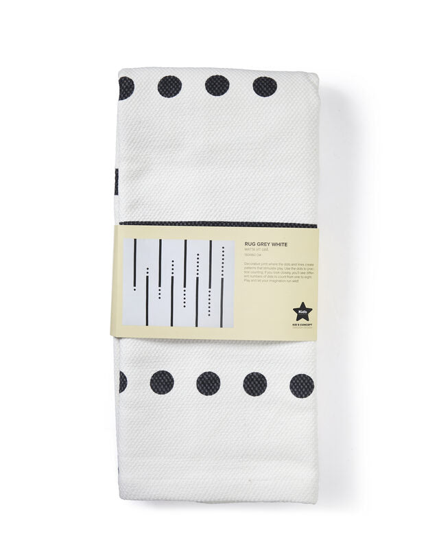 Grey and white rug 130x160 cm
