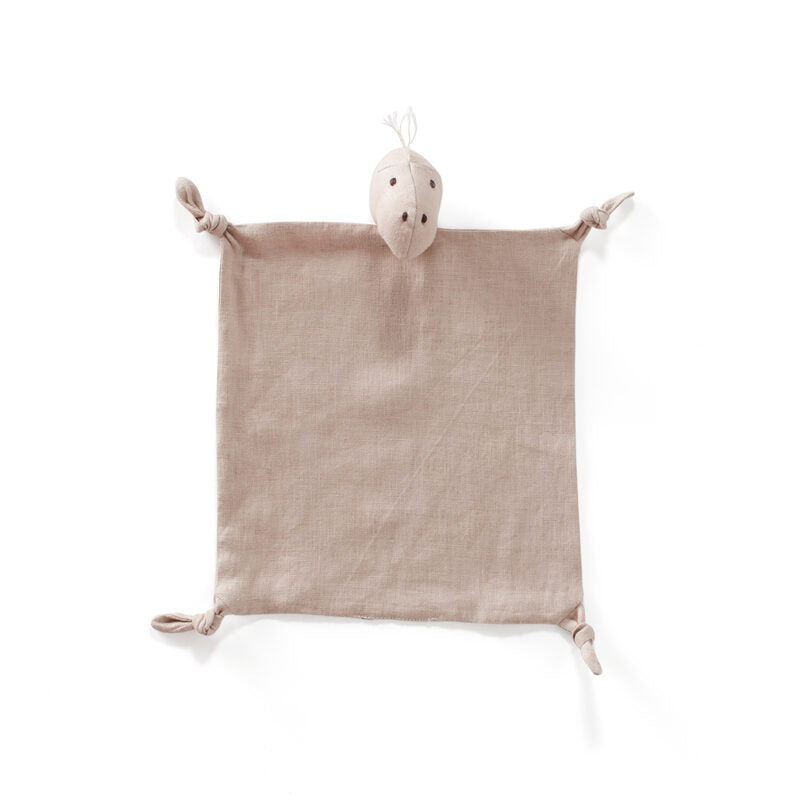Doudou mouchoir Dino lin beige NEO