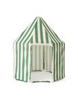 Green striped pavilion tent