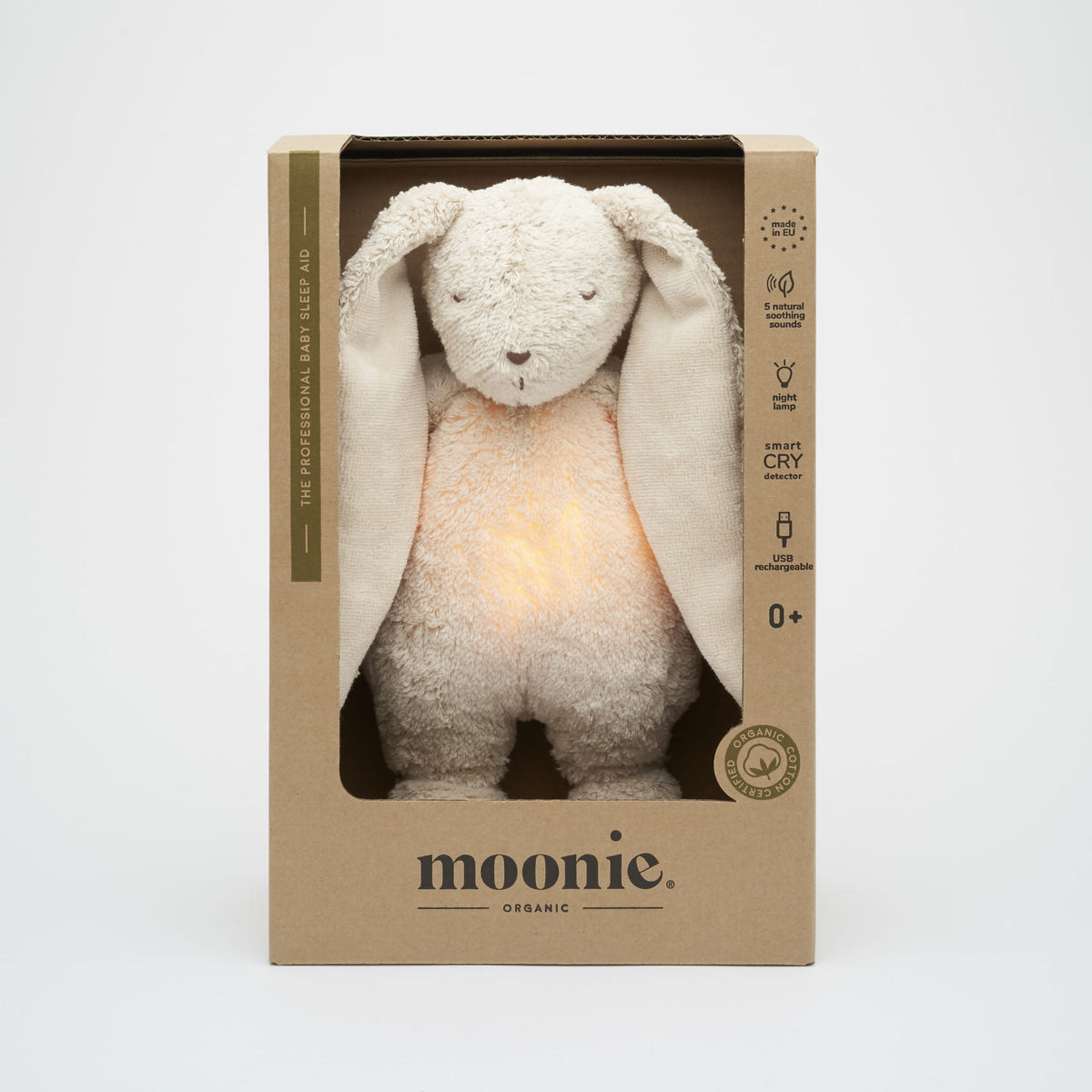 Lapin veilleuse Nature Bio Sable beige clair Moonie, vue 2 du produit