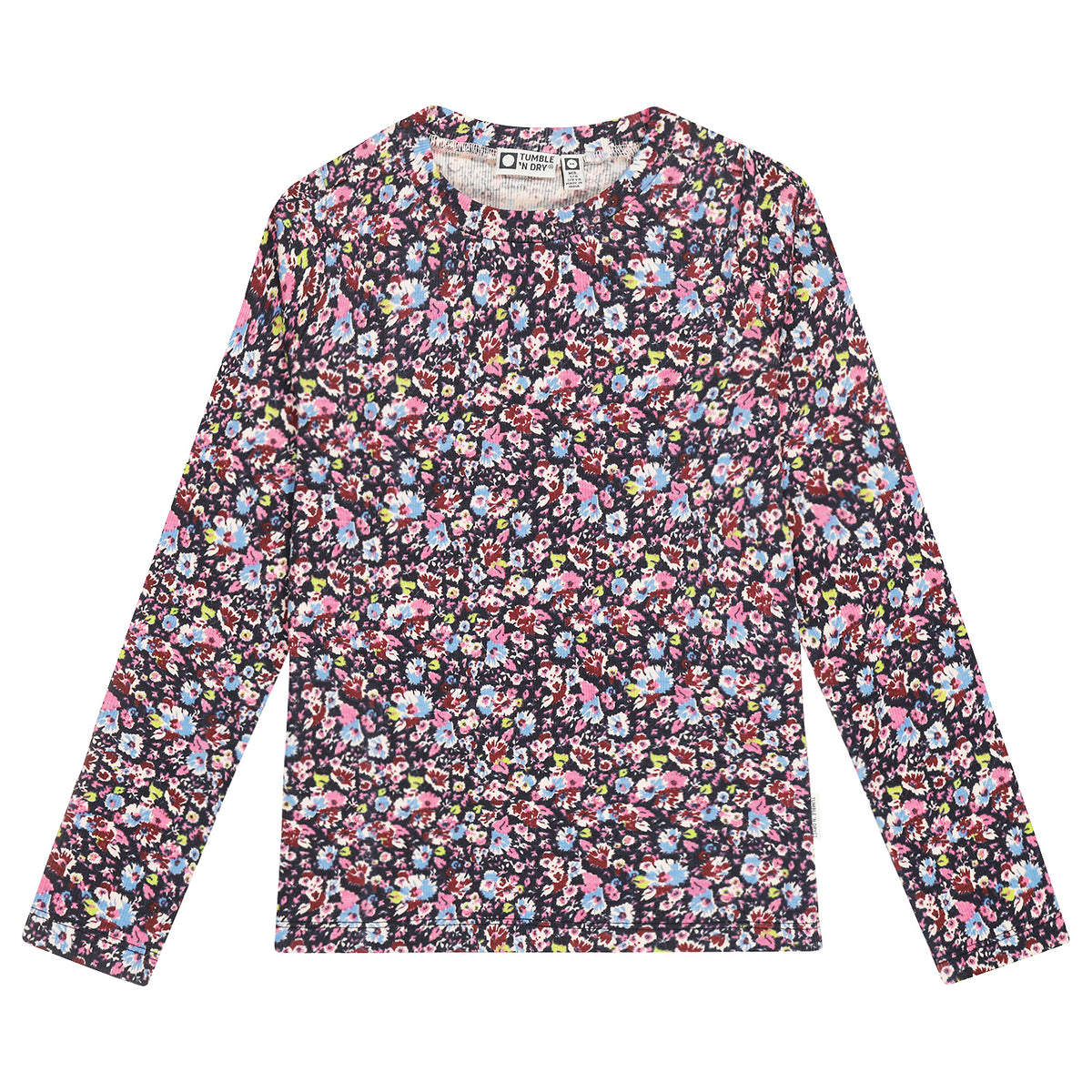Long sleeve t-shirt Fleurs pale peach