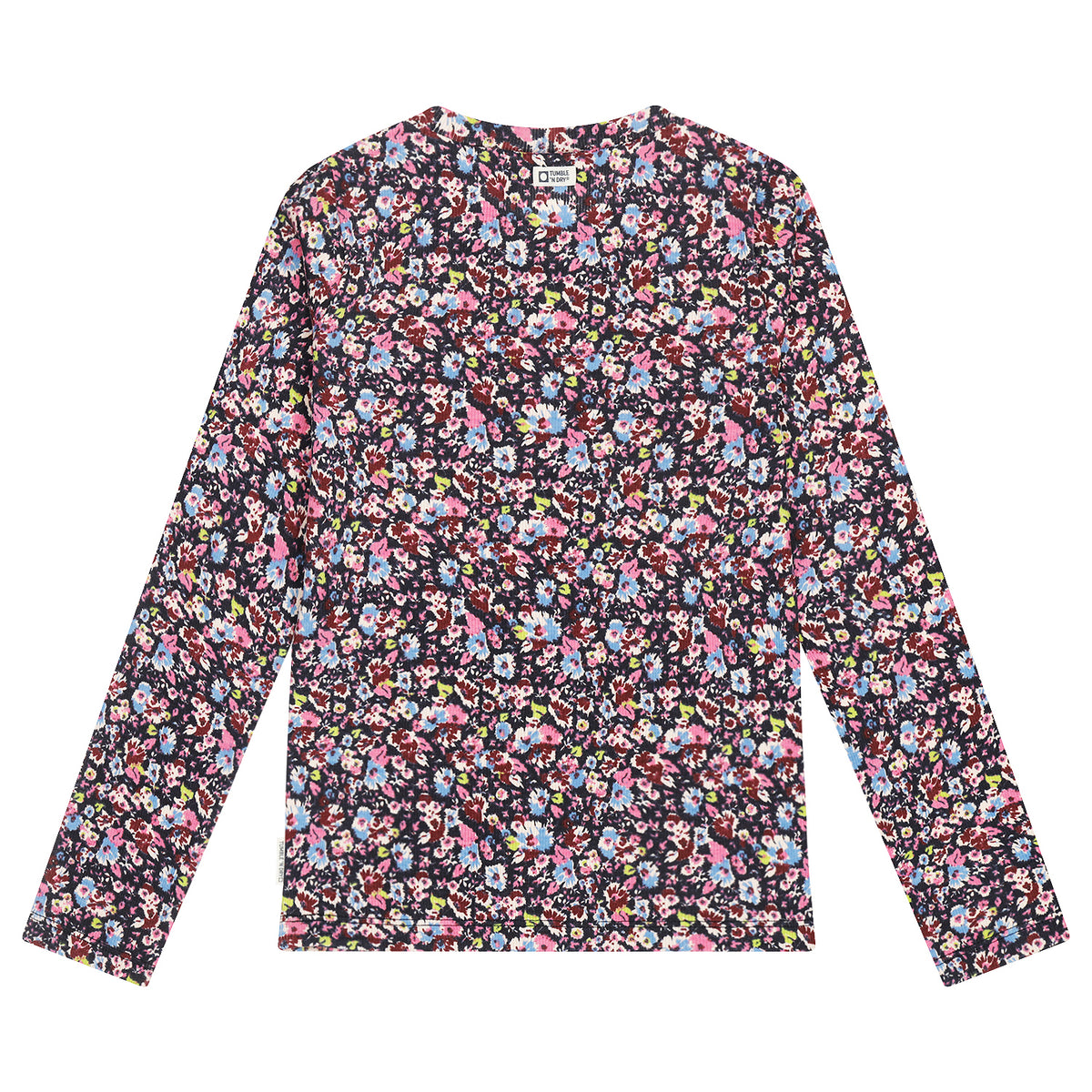 Long sleeve t-shirt Fleurs pale peach