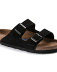 Arizona Soft Footbed Suede Leather - Black