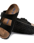 Arizona Soft Footbed Suede Leather - Black