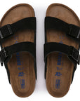 Arizona Soft Footbed Suede Leather - Black
