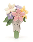 Peluche Amuseables Bouquet of Flowers Jellycat, de face, fleurs pastel