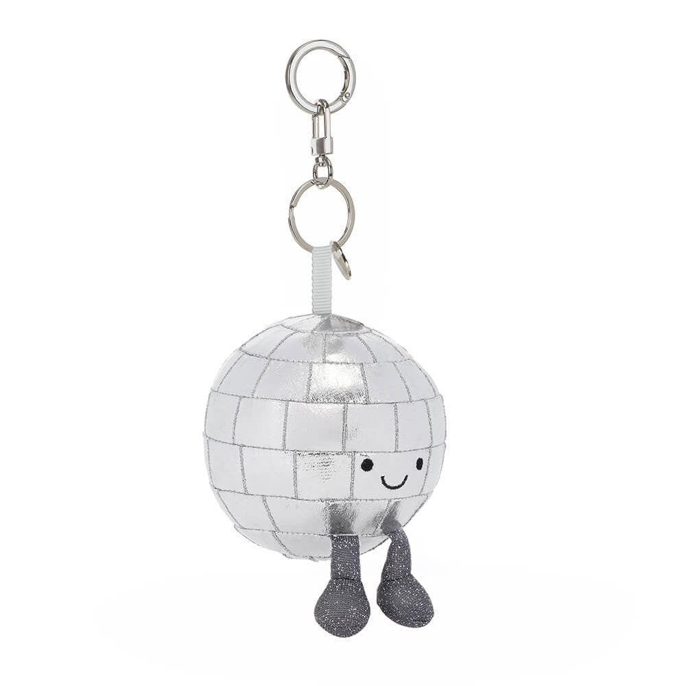 Porte-clés boule à facettes Amuseables Disco Ball Key Chain Bag Charm Jellycat, argenté
