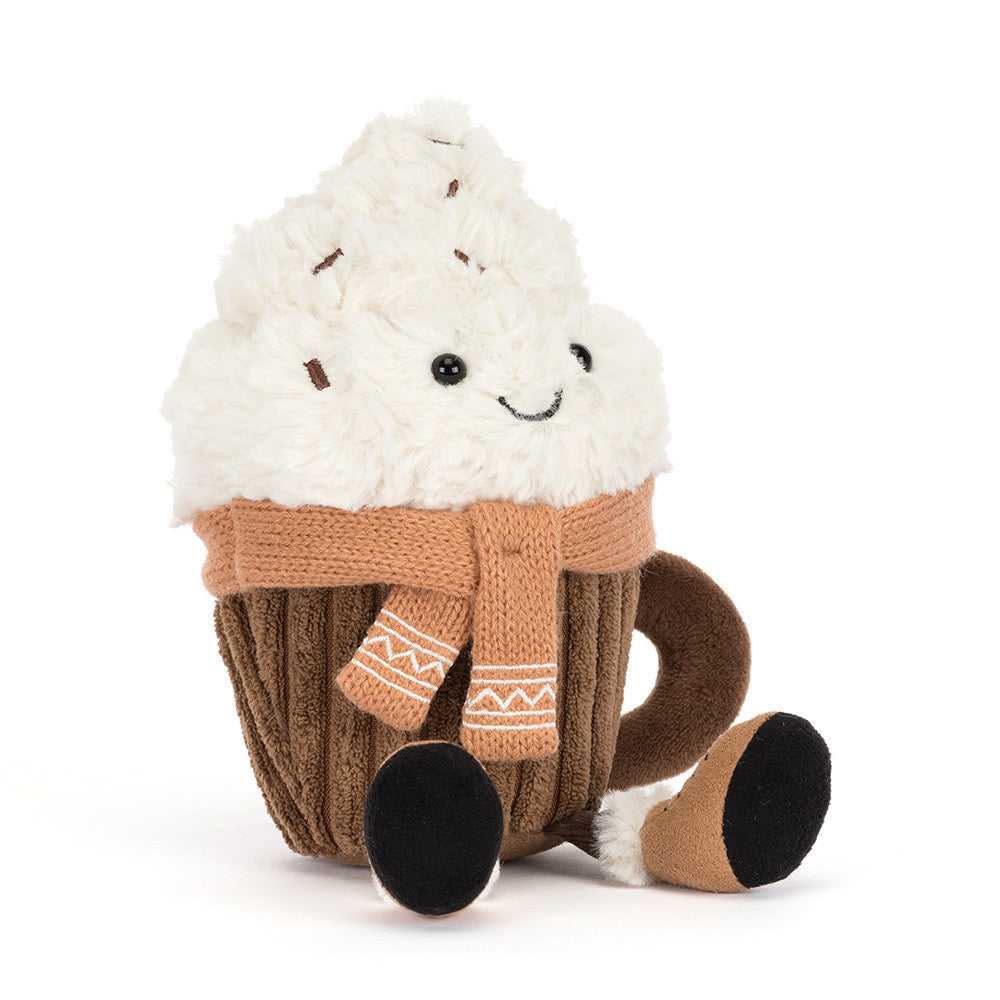 Peluche chocolat chaud Amuseables Scarffles Hot Chocolate Jellycat, chocolat