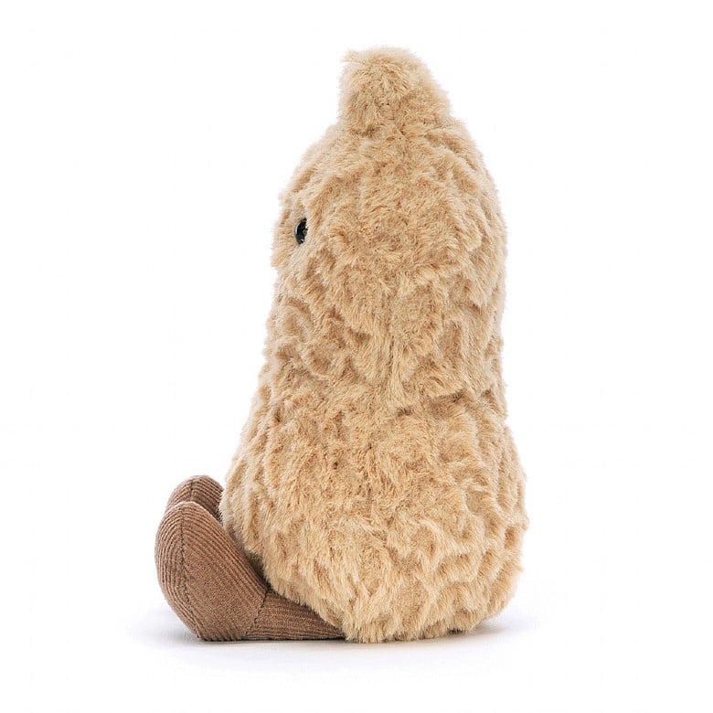 Peluche Amuseables Peanut Jellycat, de profil, avec sa houppette et ses bottines
