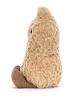 Peluche Amuseables Peanut Jellycat, de profil, avec sa houppette et ses bottines