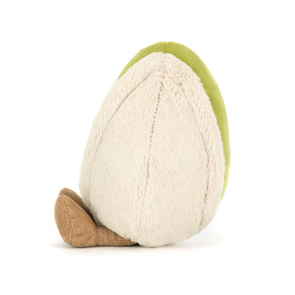 Peluche Amuseables Horatio Pistachio Jellycat, de profil, coque crème