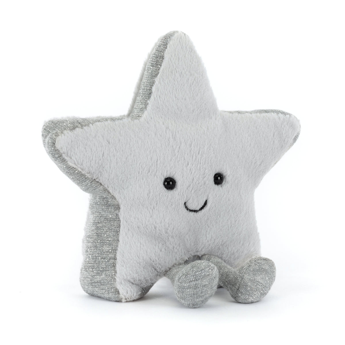 Peluche étoile Amuseables Silver Star 2026 Jellycat, argentée
