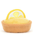 Peluche Amuseables Collette Tarte au Citron Jellycat, de face, vue légèrement plongeante