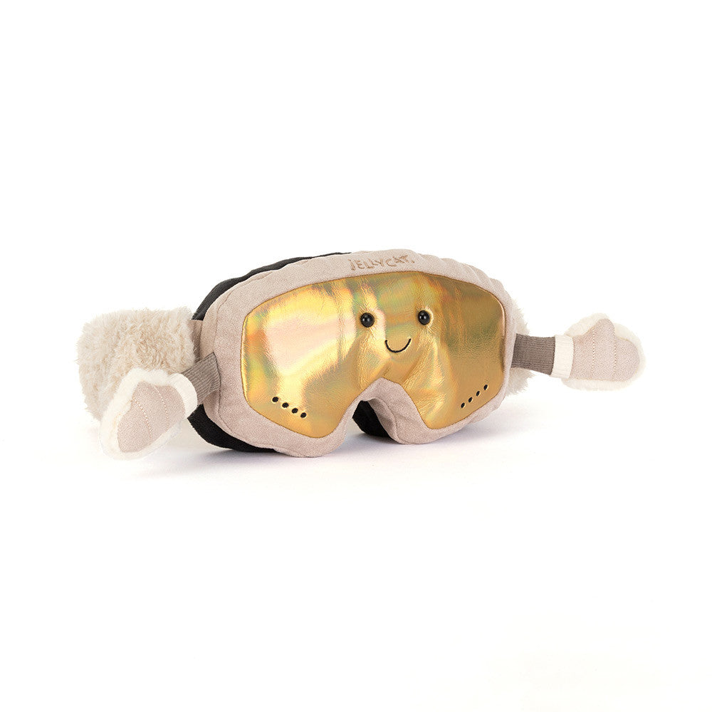 Peluche lunettes de ski Amuseables Sports Ski Club Goggles Jellycat, beige