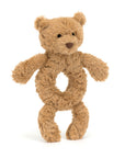 Hochet Bartholomew Bear Ring Rattle Jellycat, de face