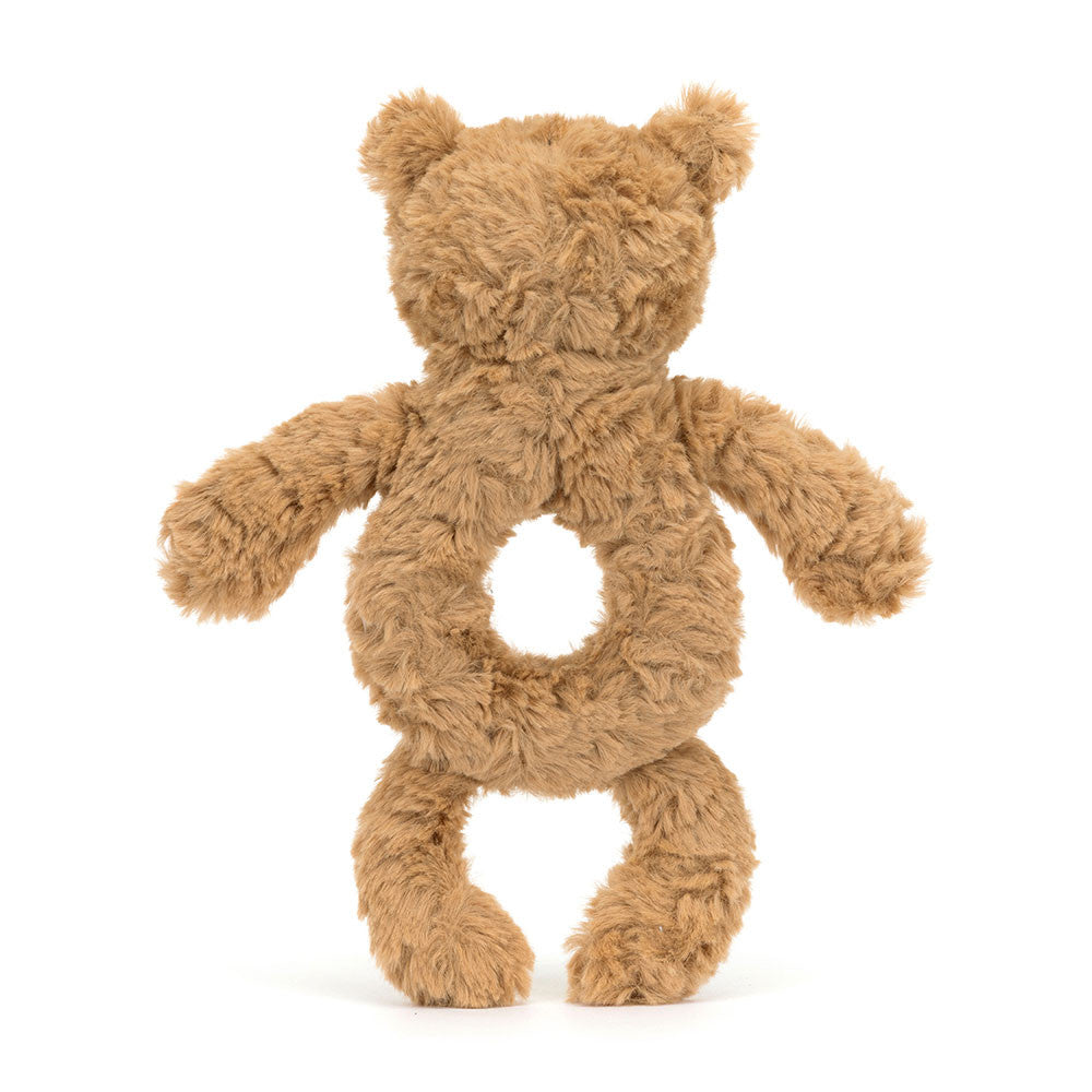 Hochet Bartholomew Bear Ring Rattle Jellycat, de profil