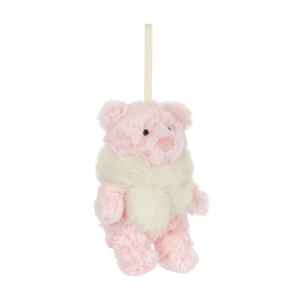 Décoration de noël Leola Bear Winter Warmer Decoration Jellycat, rose clair