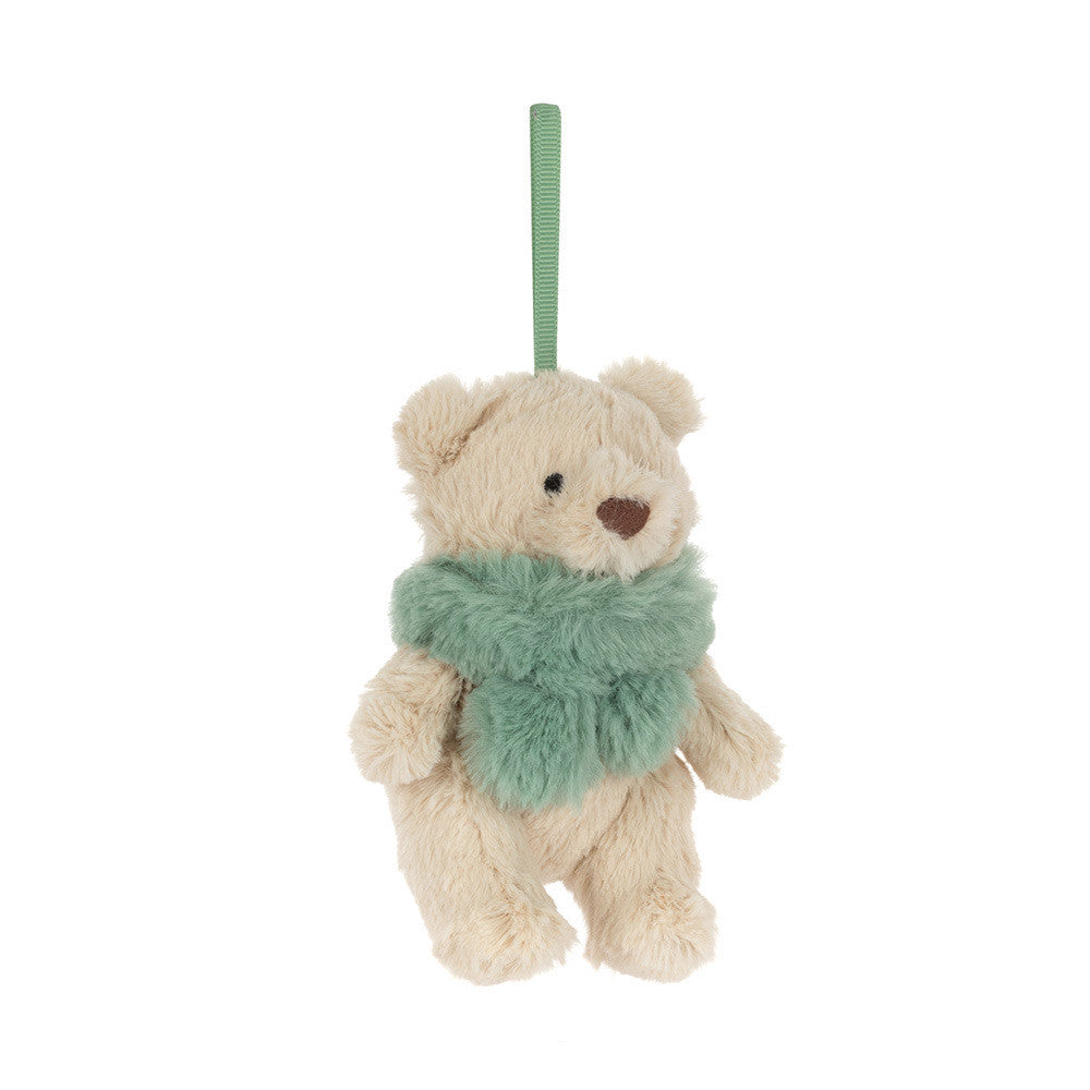 Décoration de noël Bartholomew Bear Jr. Winter Warmer Decoration Jellycat, avoine