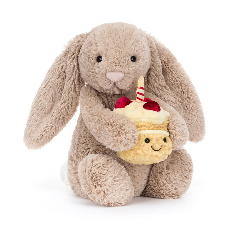  Bashful Beige Bunny Birthdayうさぎ Bashful Beige Bunny 'Birthday' - Official Jellycat