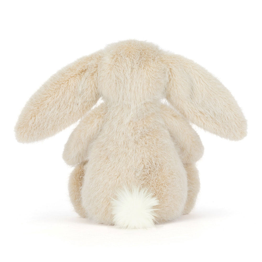 Peluche Wheat Flufflet Bunny Jellycat, vue de dos, avec la queue blanche
